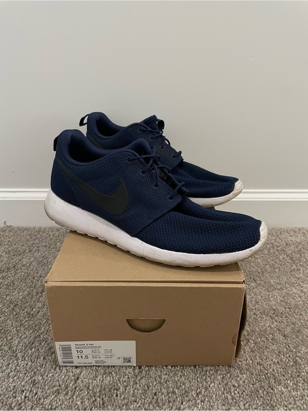Nike Men's Navy Roshe One Lightweight Sneaker Navy Size 10